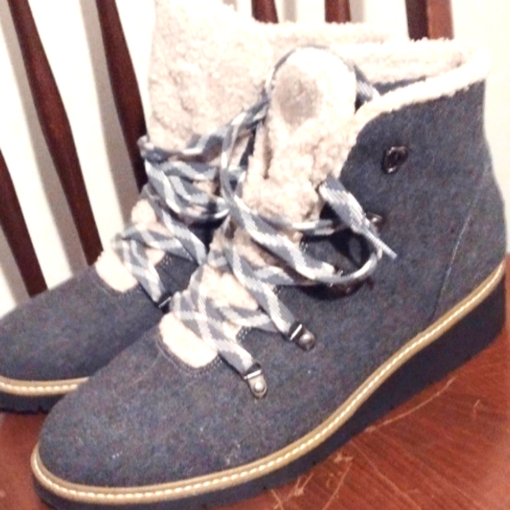 Women's New 11 Dr Scholl's Gray Winters Ankle Boots